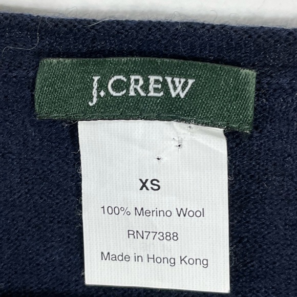 J. Crew Merino Stripe Zip Cardigan - Picture 7 of 9